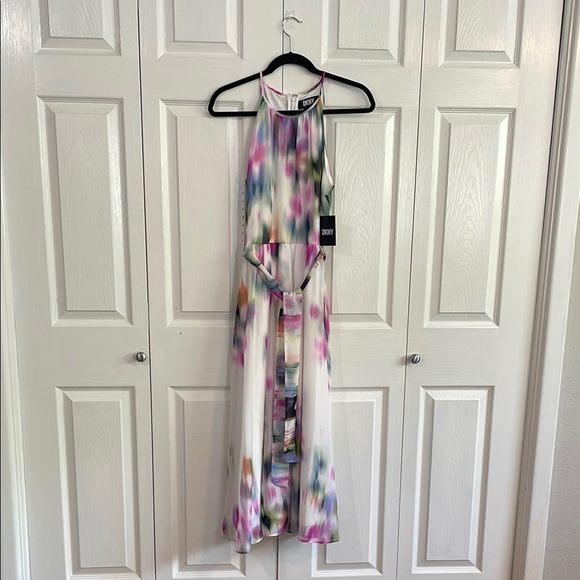 DKNY Pink and Purple Halter Dress - Picture 1 of 7